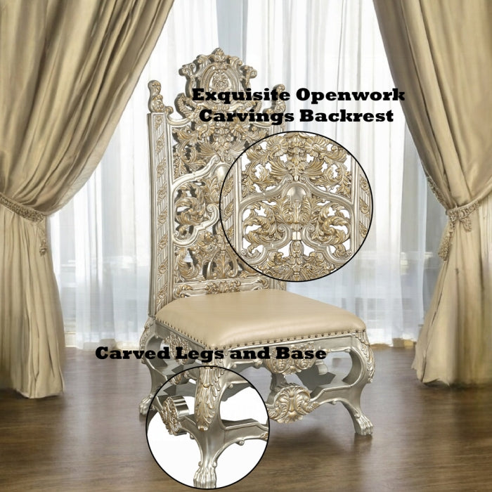 ACME Champagne & Gold Danae Side Chair (Set-2)