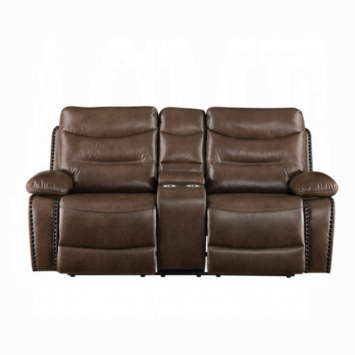 ACME Brown Aashi Motion Loveseat W/Console