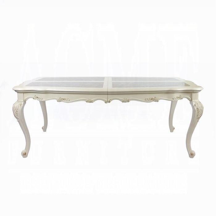 ACME Pearl White Chantelle Dining Table