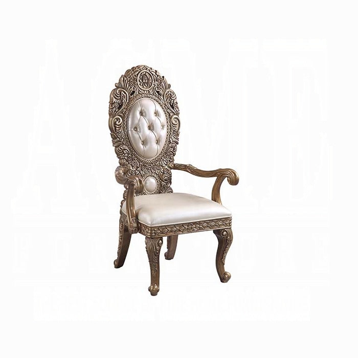 ACME Brown & Gold Constantine Arm Chair (Set-2)