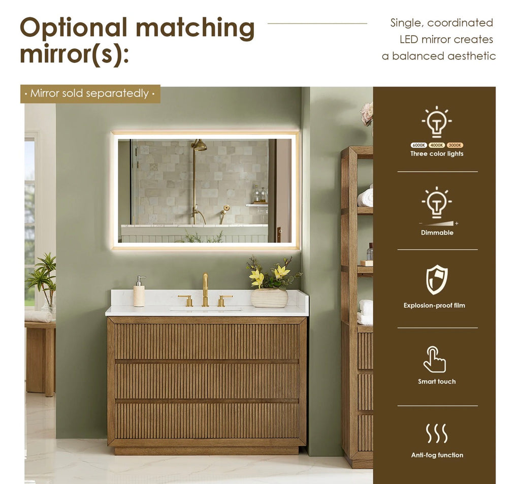 Altair Navan 30"/36"/48"/60"/72" single/double vanity with top