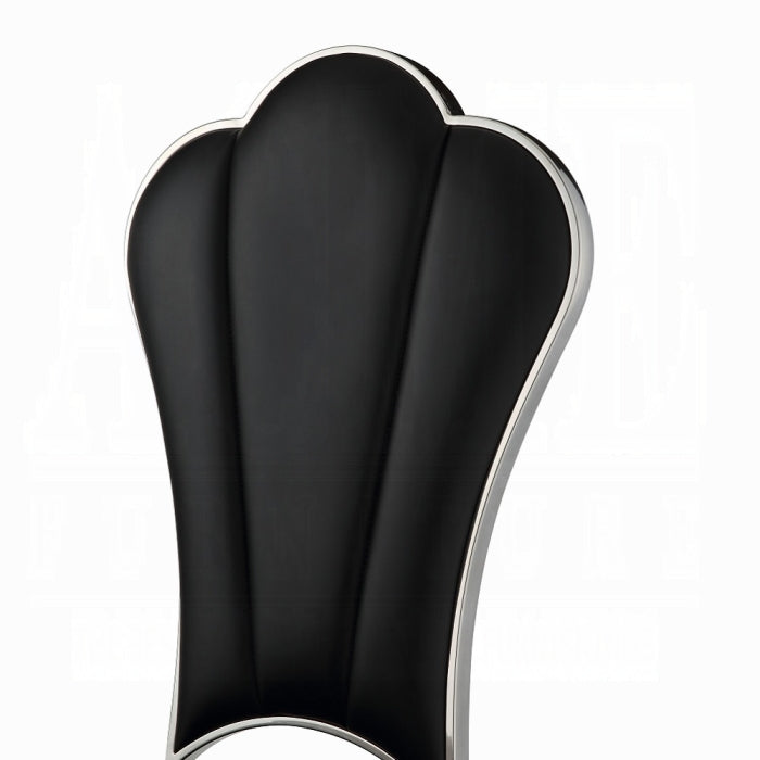 ACME Black Synthetic Leather Cyrene Side Chair (Set-2)