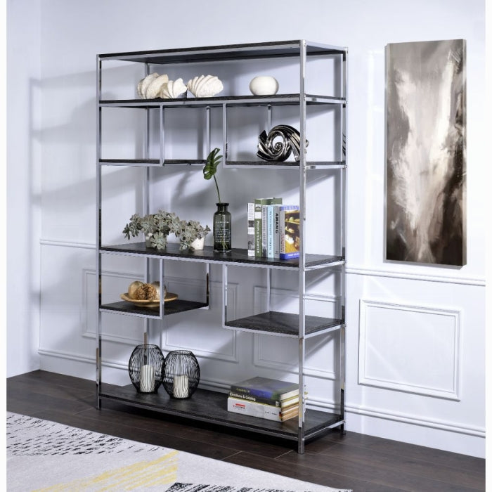 ACME Gray Oak Vonara Bookshelf