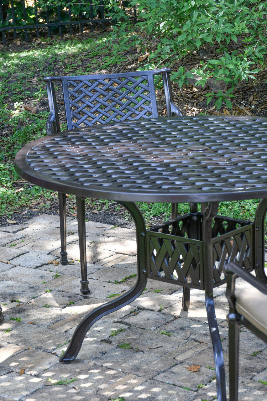 AFD Home Savannah Outdoor Aluminum Round Dining Table