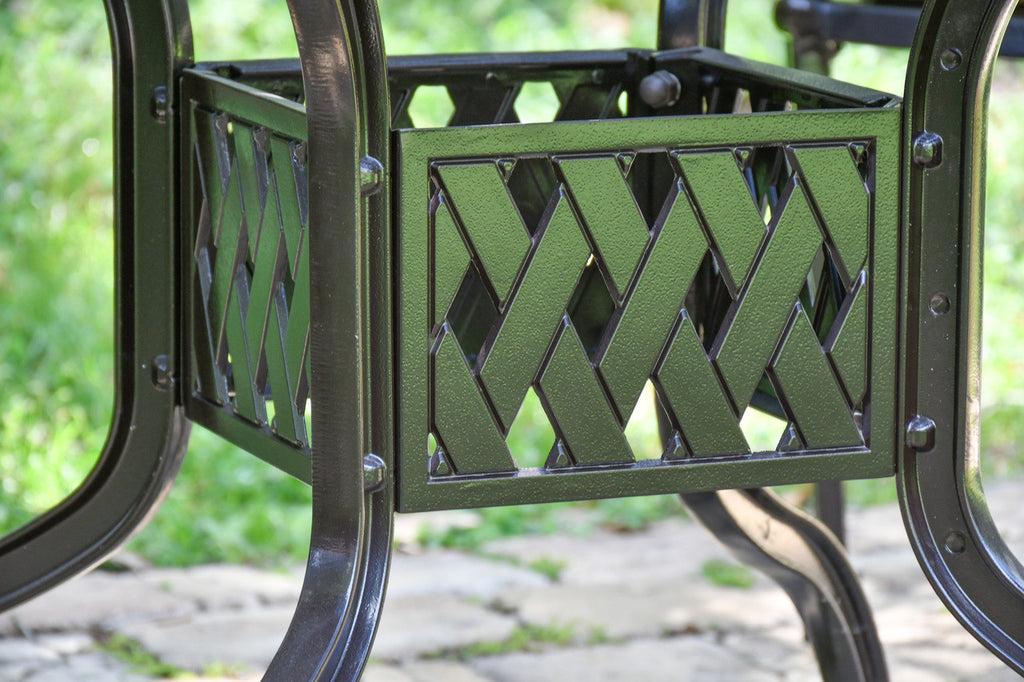 AFD Home Savannah Outdoor Aluminum Round Dining Table