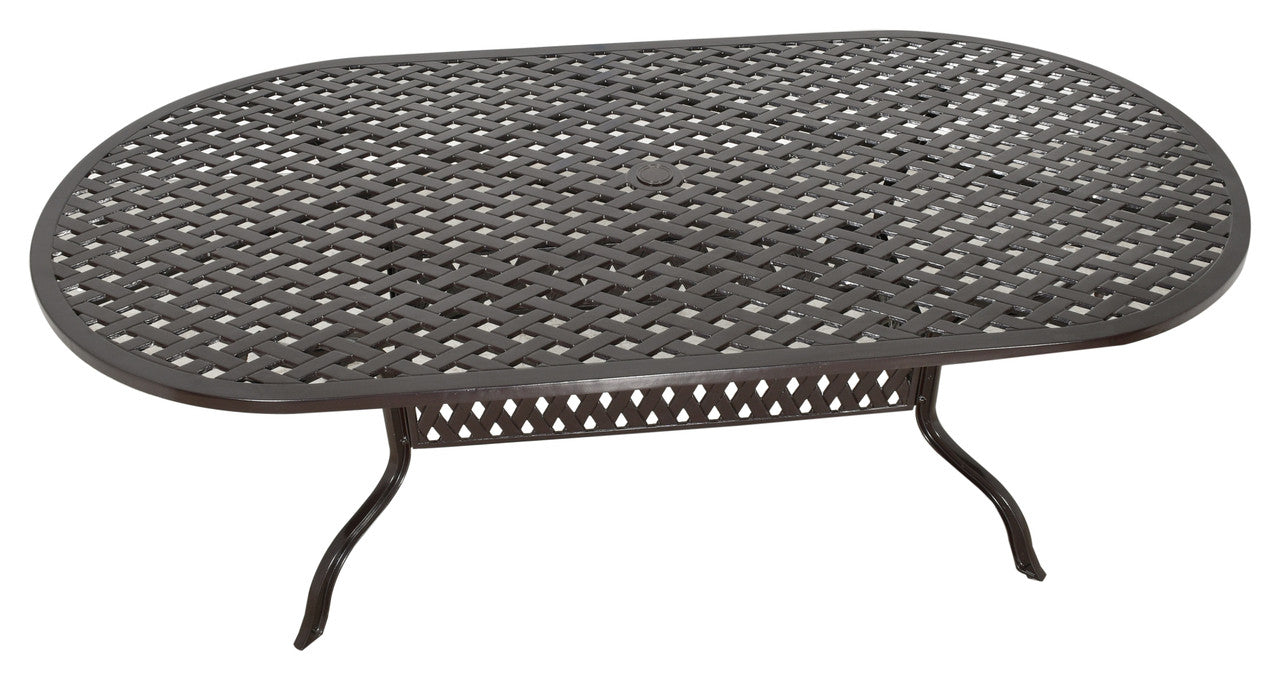 AFD Home Savannah Outdoor Aluminum Oval Dining Table