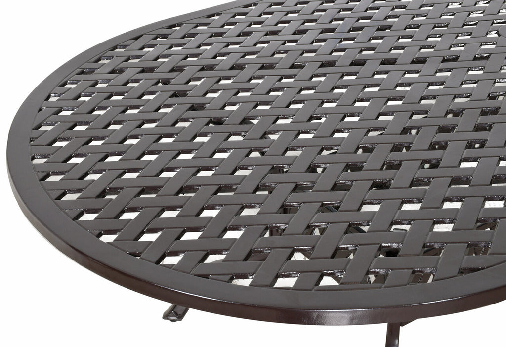 AFD Home Savannah Outdoor Aluminum Oval Dining Table