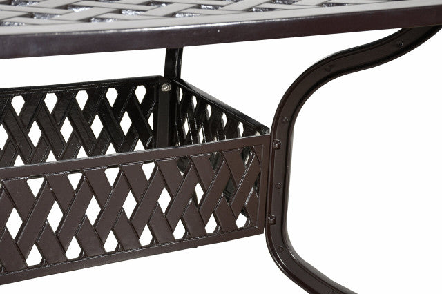AFD Home Savannah Outdoor Aluminum Oval Dining Table