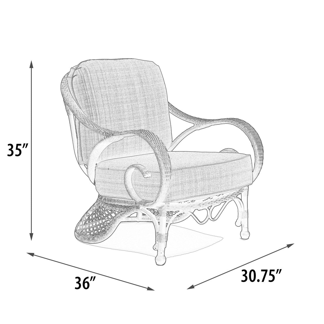AFD Home Grand Bonaire Weave Outdoor Club Chair