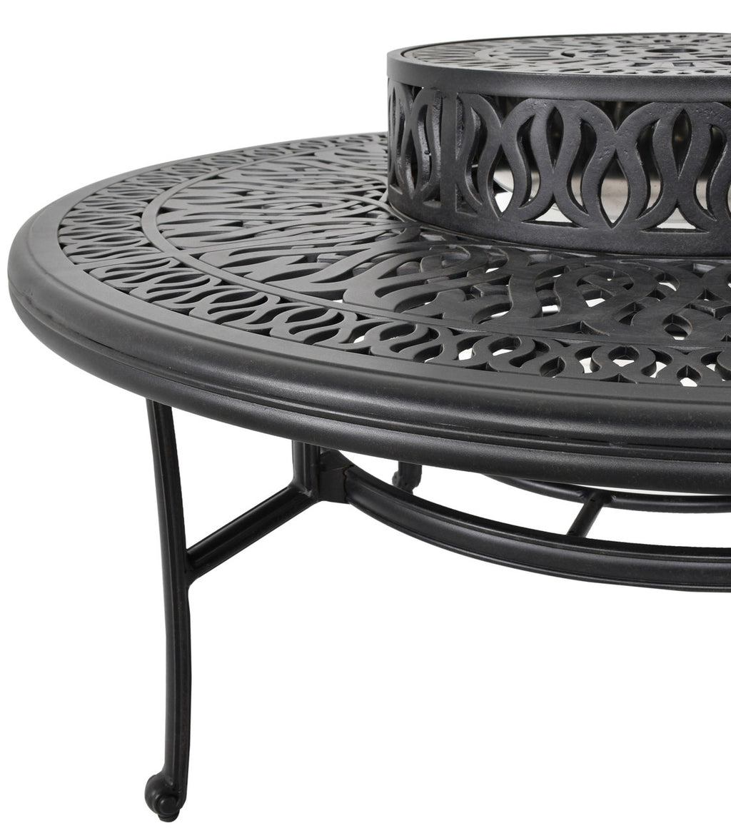 AFD Home Grand Bonaire Weave Outdoor Fire Pit Table With Accessories (KIT)