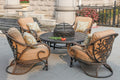 AFD Home Grand Bonaire Weave Outdoor Fire Pit Table With Accessories (KIT)