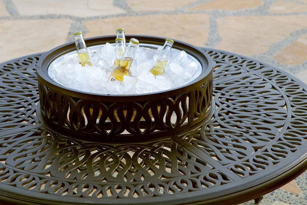 AFD Home Grand Bonaire Weave Outdoor Fire Pit Table With Accessories (KIT)