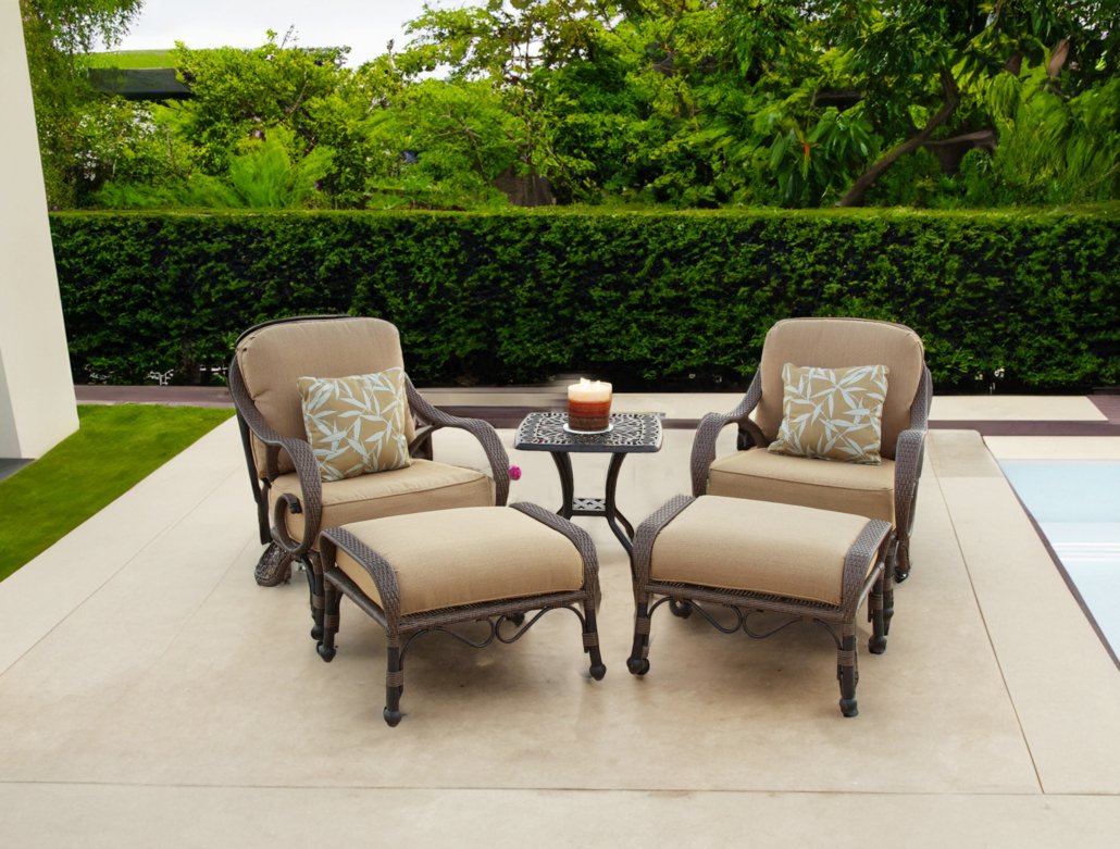 AFD HOME Savannah Outdoor Aluminum Club Chair Set of 5