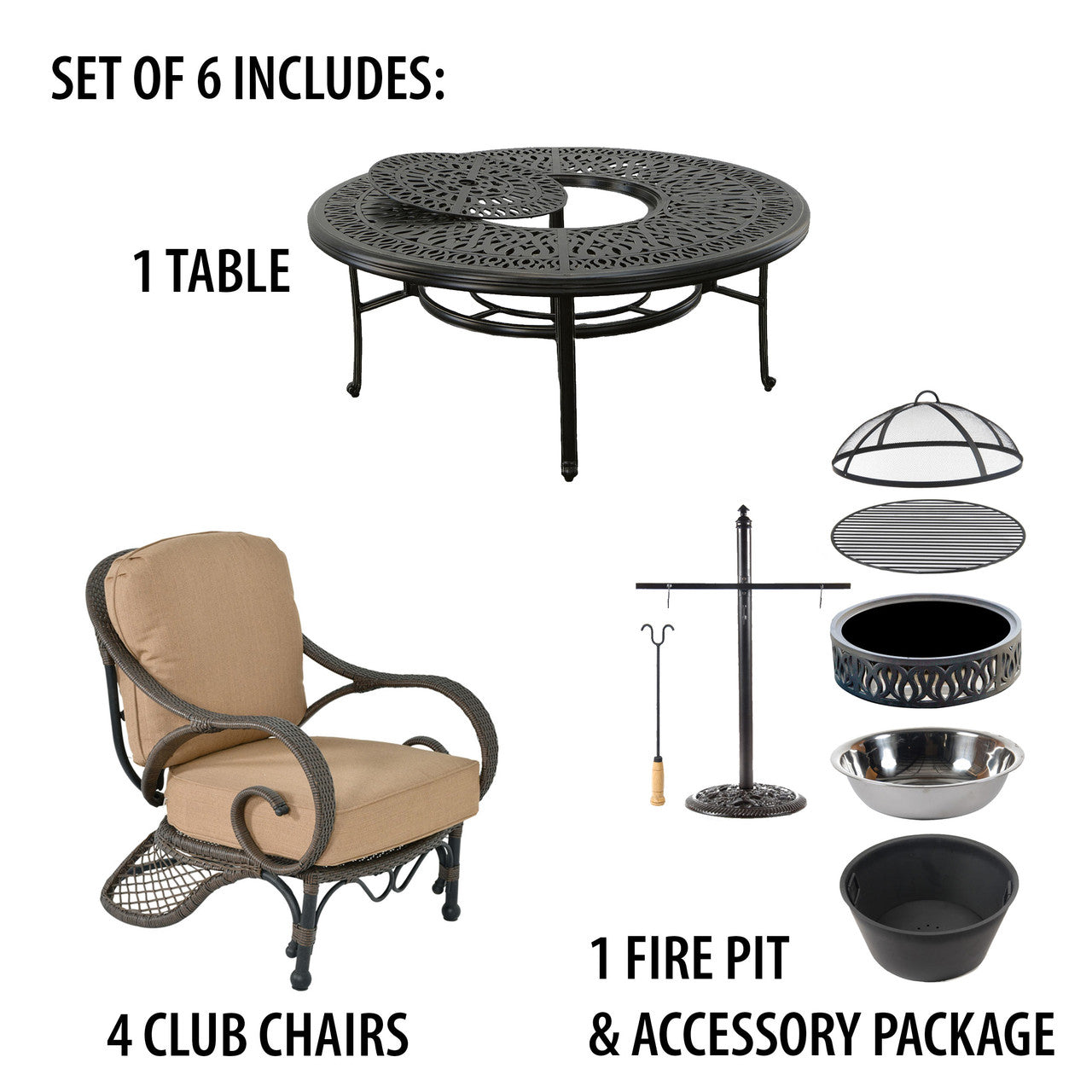 AFD Home KC Grand Bonaire Weave 52in Table