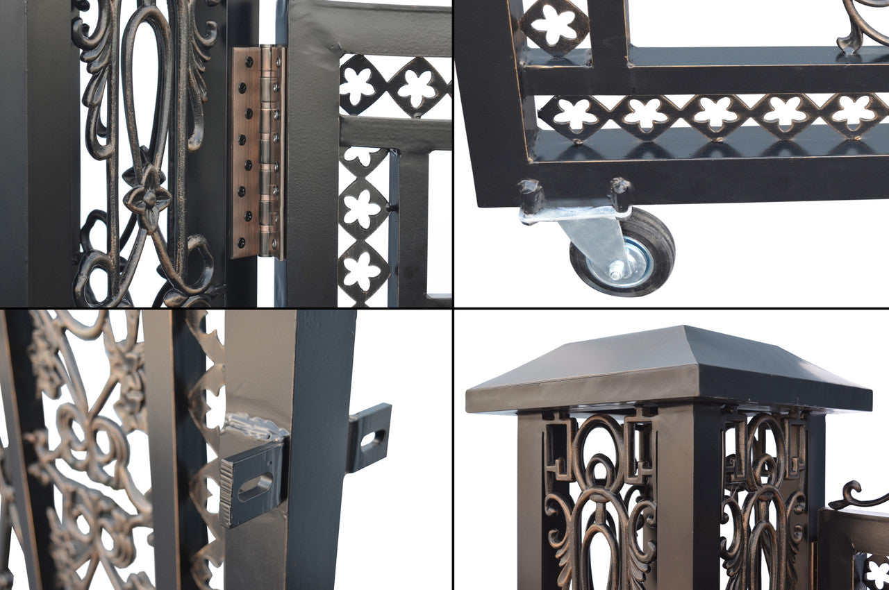 AFD Home Bridgeton Moore Aluminum Wide Driveway Gate (KIT)
