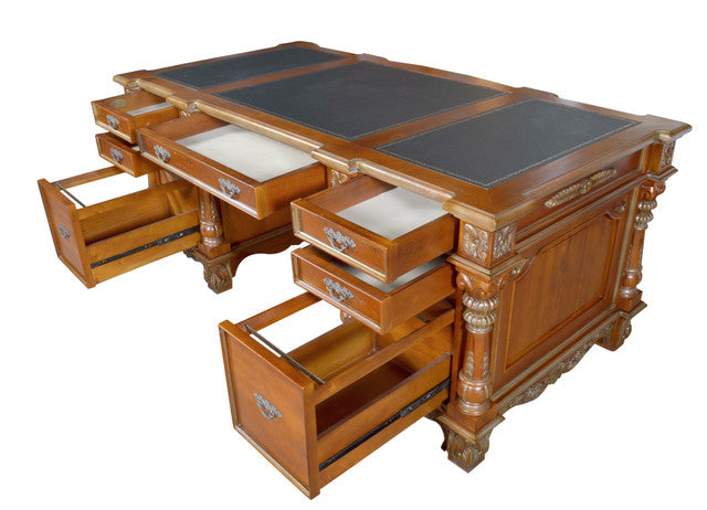 AFD Home Monarch Mahogany Executive Desk VC (KIT)