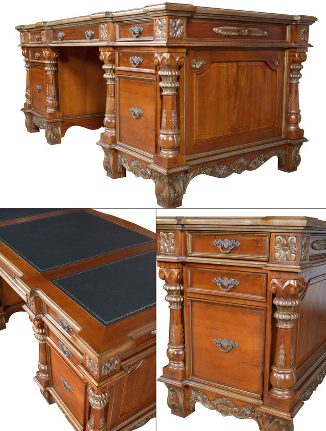 AFD Home Monarch Mahogany Executive Desk VC (KIT)