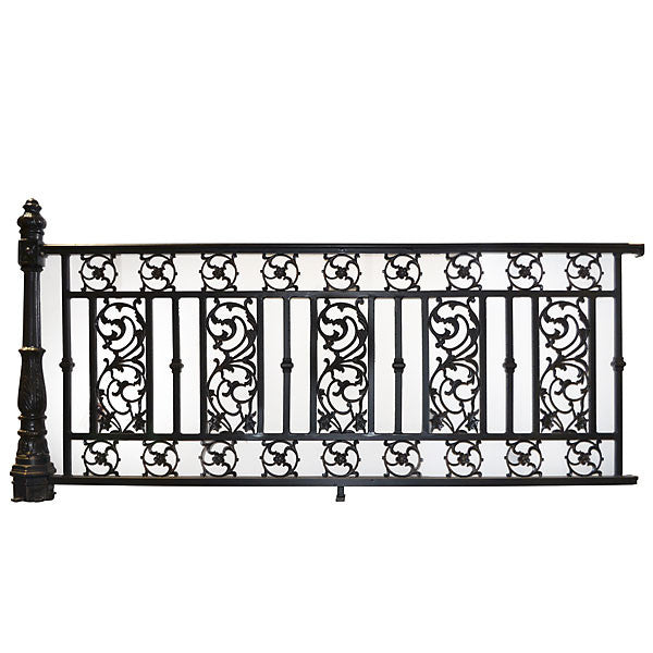 AFD Home Bridgeton Moore Aluminum Fence Railing with Post