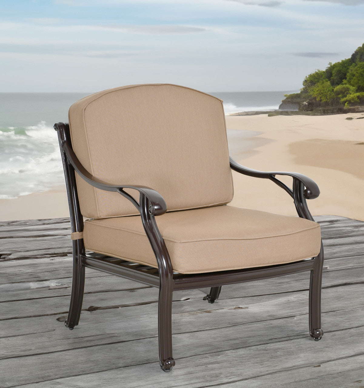 AFD Home Savannah Outdoor Aluminum Club Chair