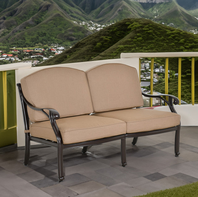 AFD Home Savannah Outdoor Aluminum Loveseat
