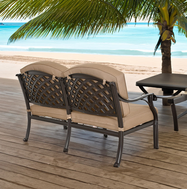 AFD Home Savannah Outdoor Aluminum Loveseat