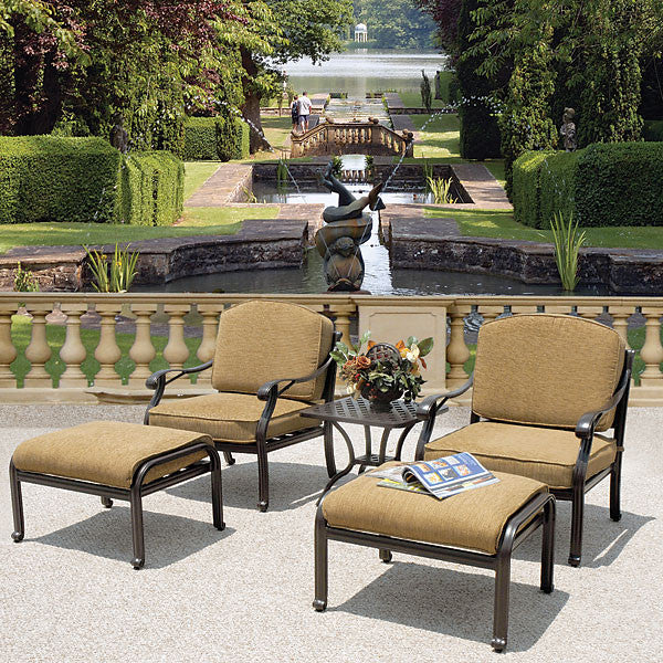 AFD HOME Savannah Outdoor Aluminum Club Chair Set of 5