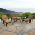 AFD Home Savannah Outdoor Aluminum Deep Seating 7 Piece Set
