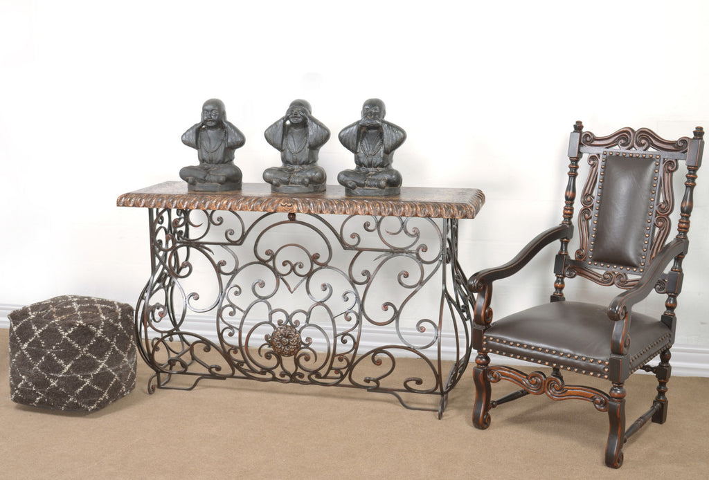 AFD Home Peruvian Forged Iron Console