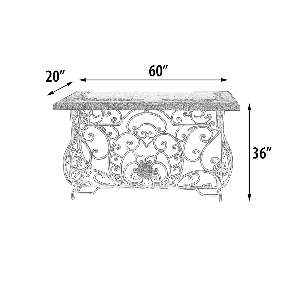 AFD Home Peruvian Forged Iron Console
