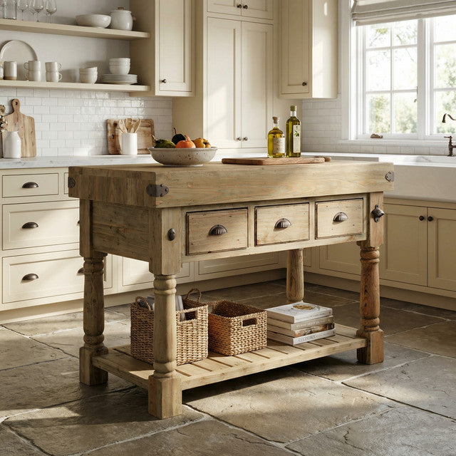 AFD Home Farmhouse Island Work Console
