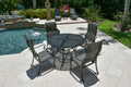 AFD Home Wyndermere Woven Outdoor Round Dining Table Set of 5 (KIT)