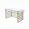 ACME Glass & Gold finish Shona Writing Desk