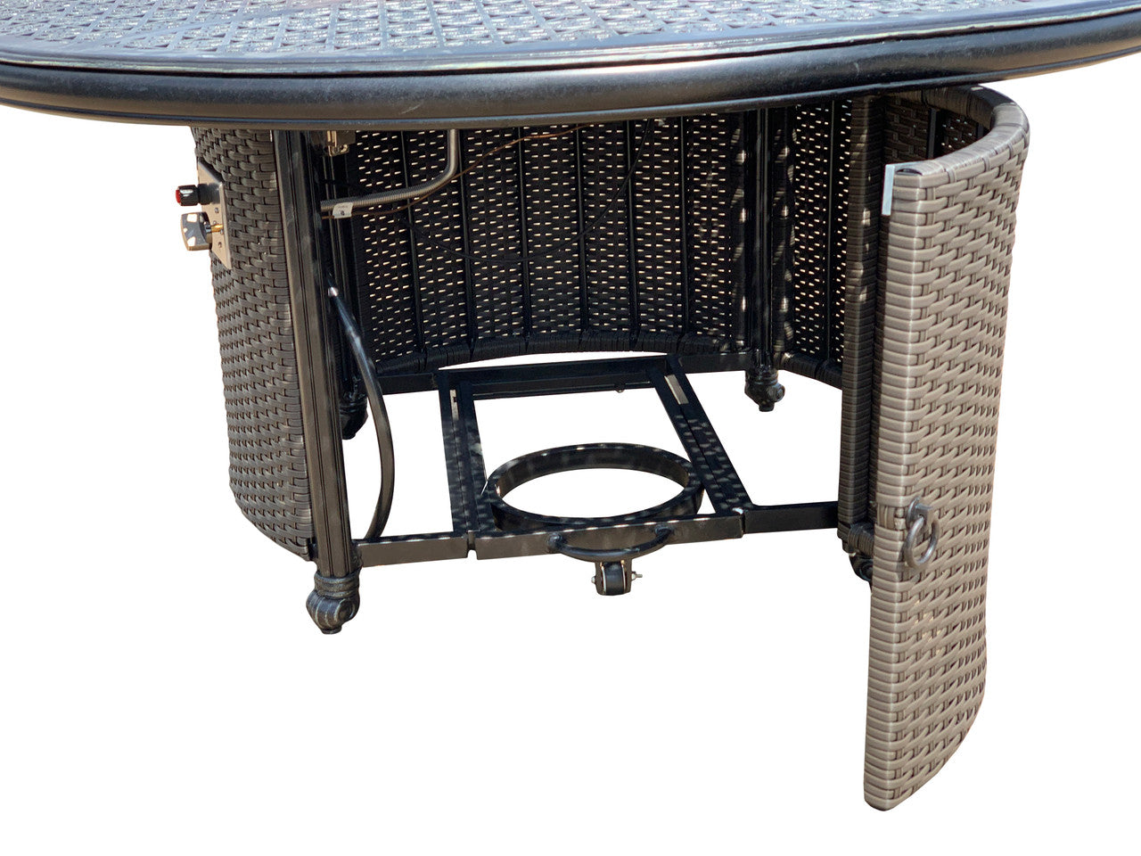 AFD Home Wyndermere All Inclusive Outdoor Gas Firepit Club Table Set (KIT)