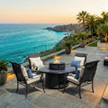 AFD Home Wyndermere All Inclusive Outdoor Gas Firepit Club Table Set (KIT)