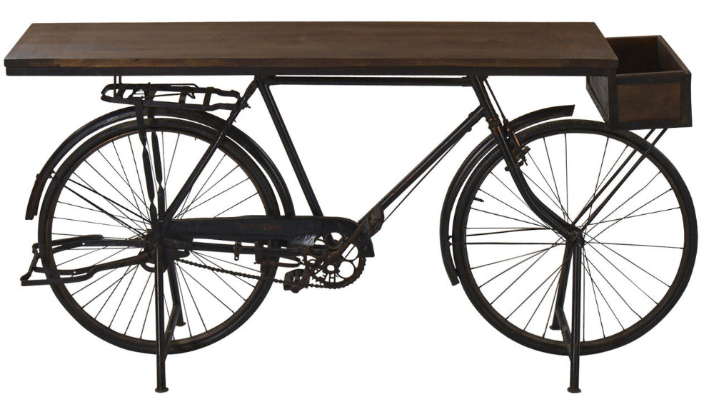 AFD Home Mountain Blacksmith Authentic Bicycle Console Bar Counter Vintage 80 Inches