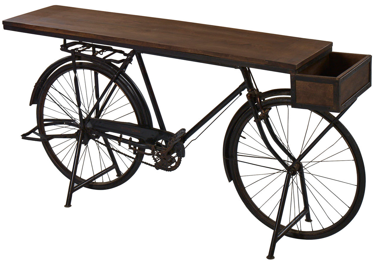 AFD Home Mountain Blacksmith Authentic Bicycle Console Bar Counter Vintage 80 Inches