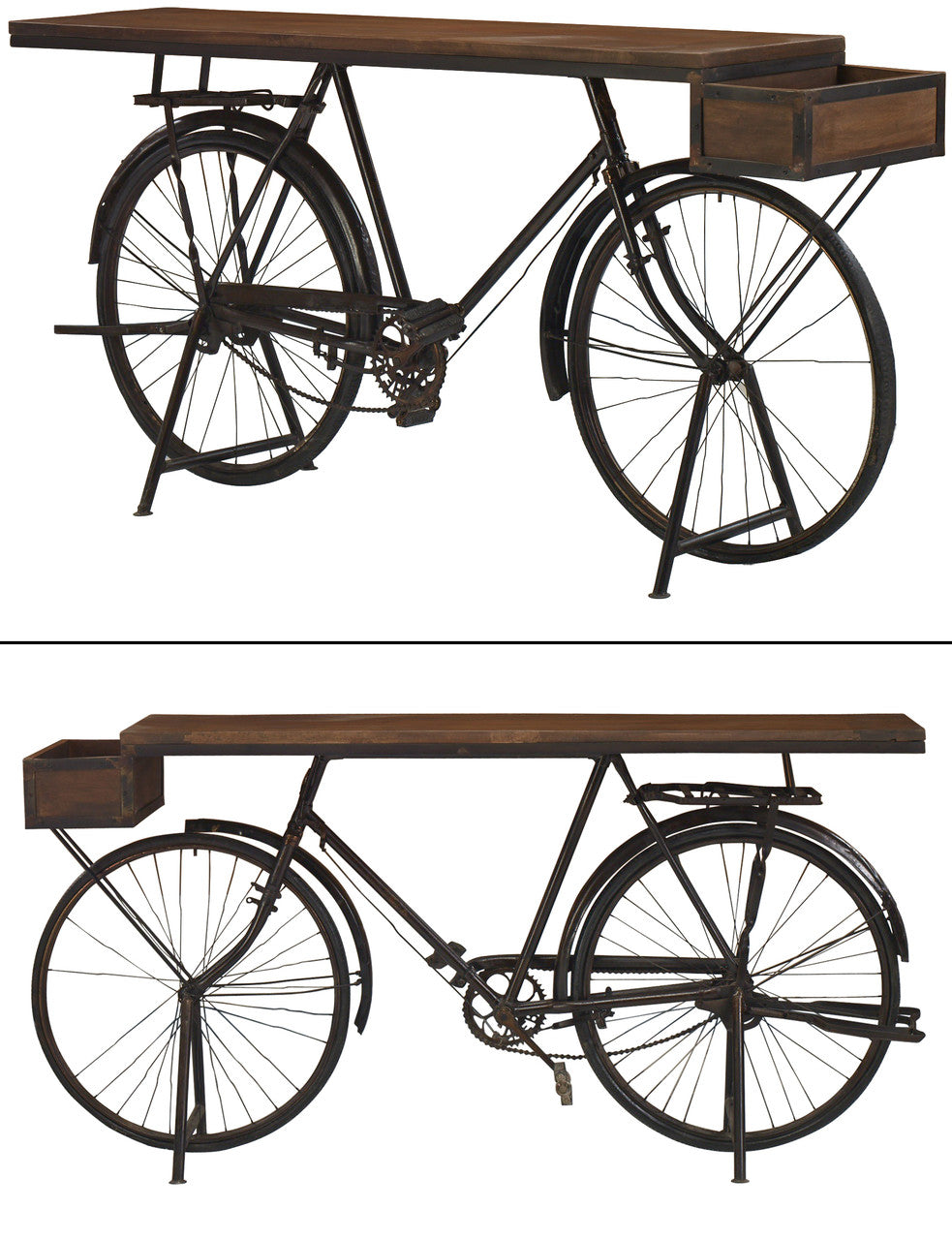 AFD Home Mountain Blacksmith Authentic Bicycle Console Bar Counter Vintage 80 Inches