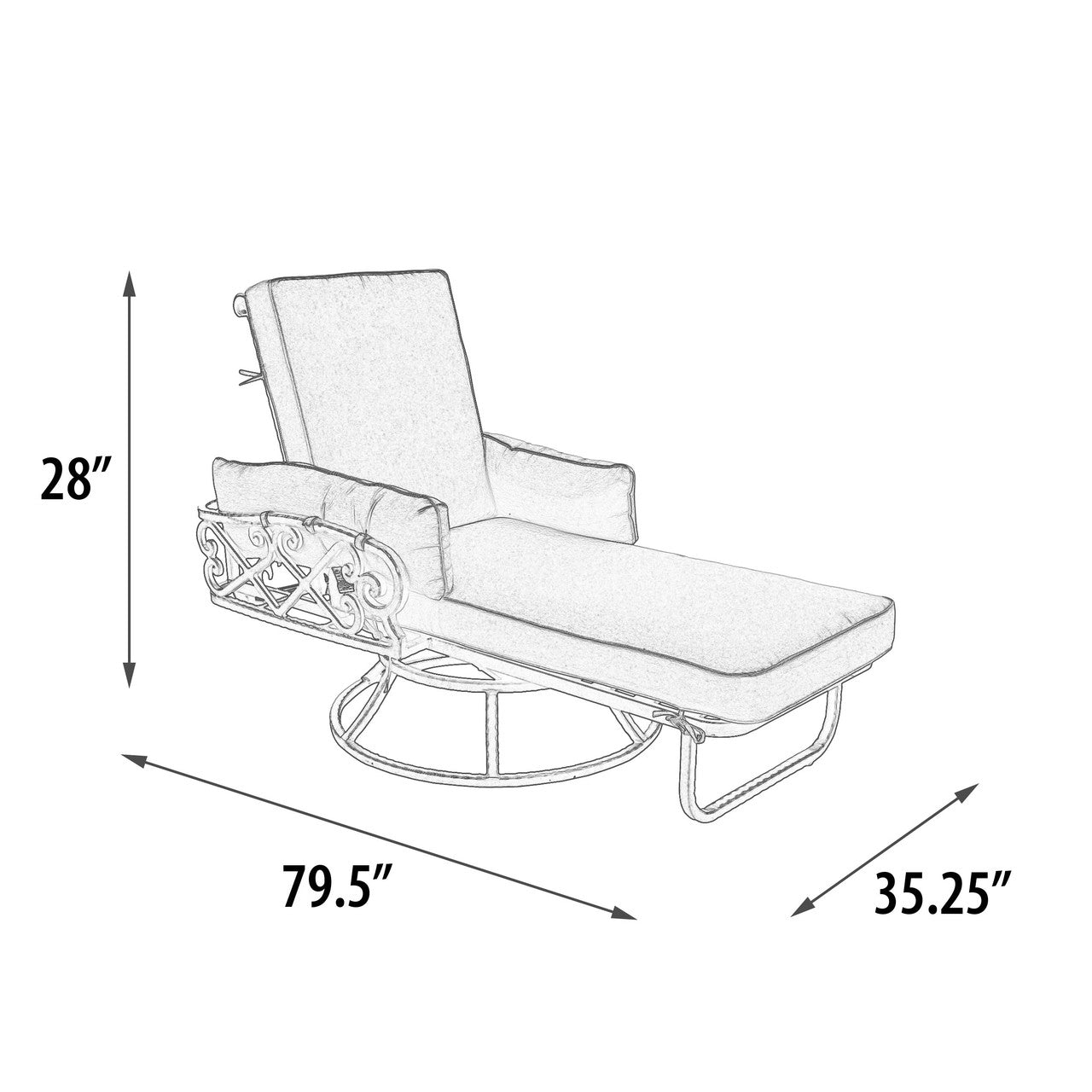 AFD Home Chillounger Swivel Lounge with Cushions