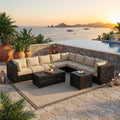 AFD Home Monterey Ultimate Outdoor Sectional Set of 8 (KIT)