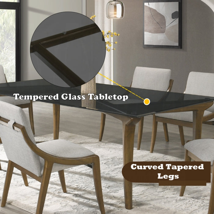 ACME Glass Top & Vintage Oak Danzel Dining Table