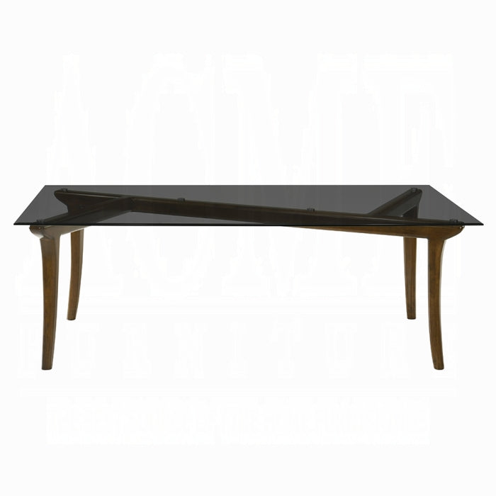 ACME Glass Top & Vintage Oak Danzel Dining Table