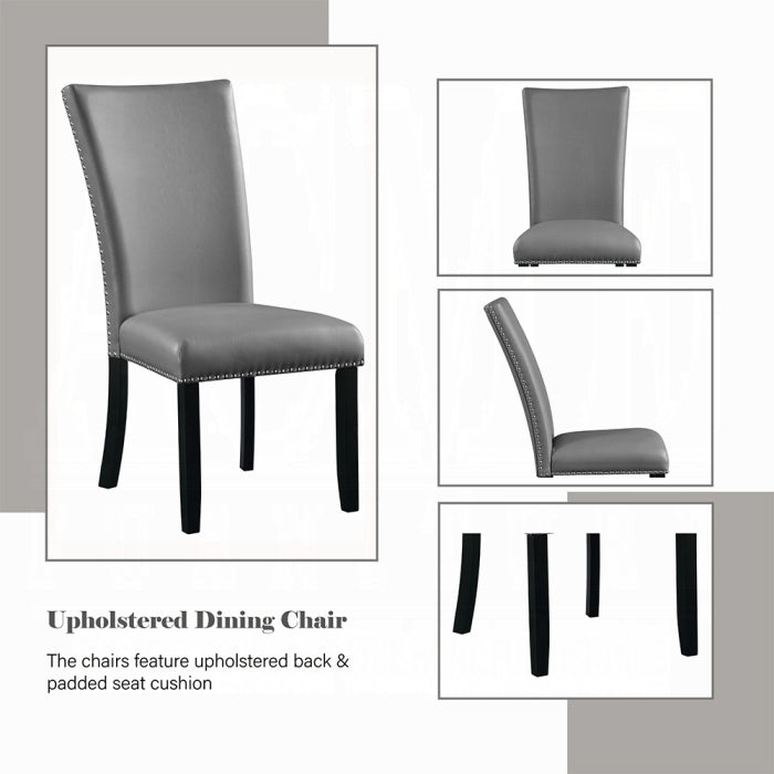 ACME Gray & Black Caralin Side Chair (Set-2)