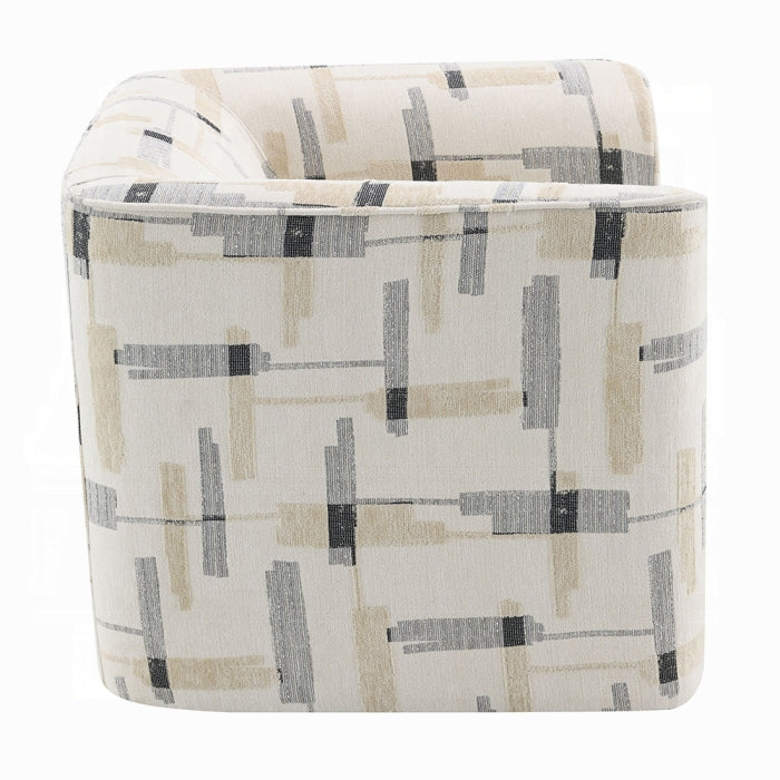 ACME Beige Pattern  Darya Chair w/Swivel