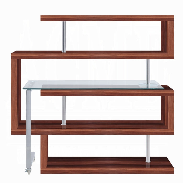 ACME Brown Buck II Writing Desk W/Bookshelf