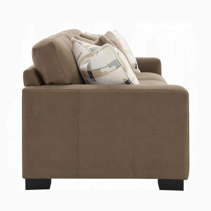 ACME Brown Suede Darya Sofa w/4 Pillows