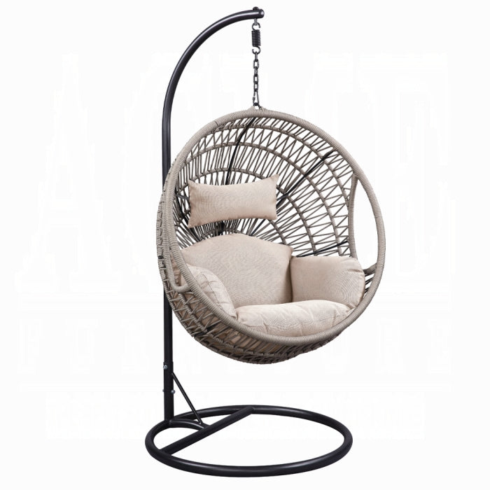 ACME Beige Fabric Vasant Hanging Chair