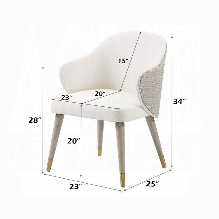 ACME Gray Oak Charity Side Chair (Set-2)