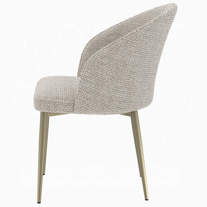 ACME Champange Cora Side Chair (Set-2)