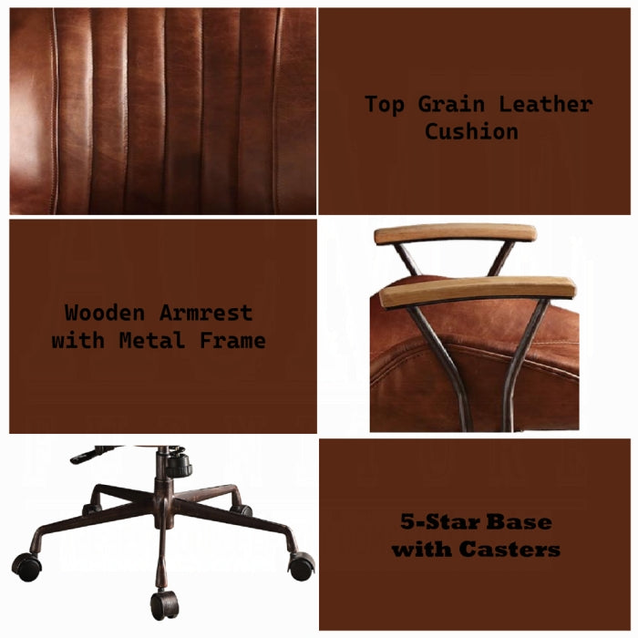 ACME Brown Cocoa Hamilton Office Chair