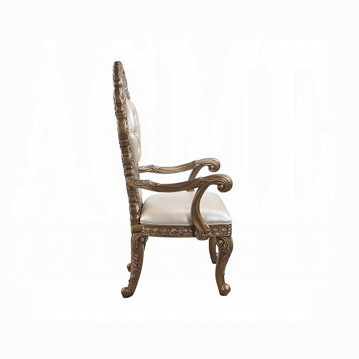 ACME Brown & Gold Constantine Arm Chair (Set-2)